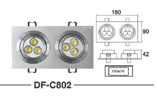 Đèn Led âm trần Duhal DFC 802
