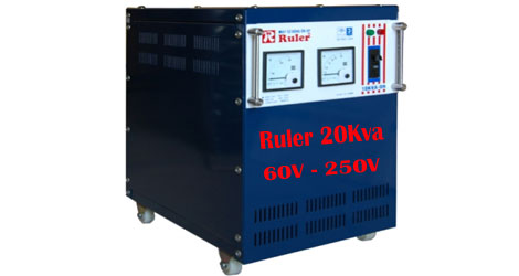Ổn áp Ruler 20Kva dải điện áp 60V - 250V